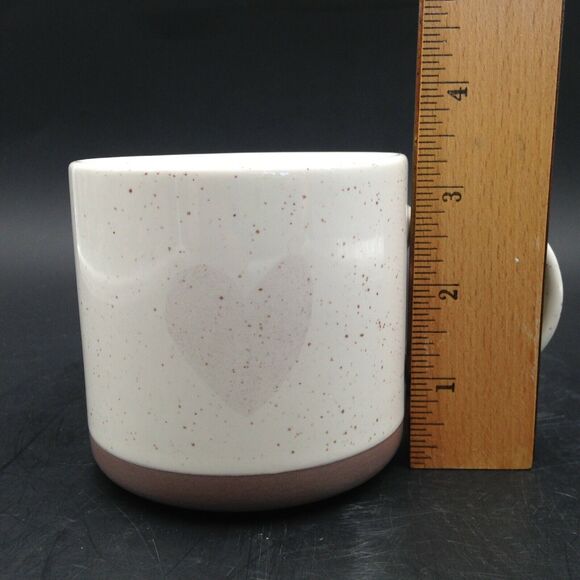 Starbucks Ceramic Coffee Mug 12oz Speckled Off White Rose Gold Heart 2017 - Picture 8 of 8